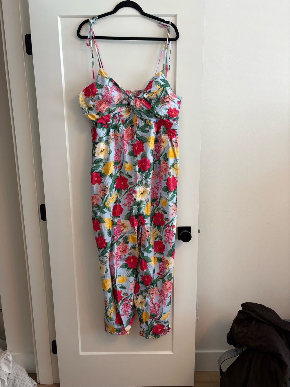 Floral Tie-Shoulder Kids One-Piece Jumpsuit - Multicolor